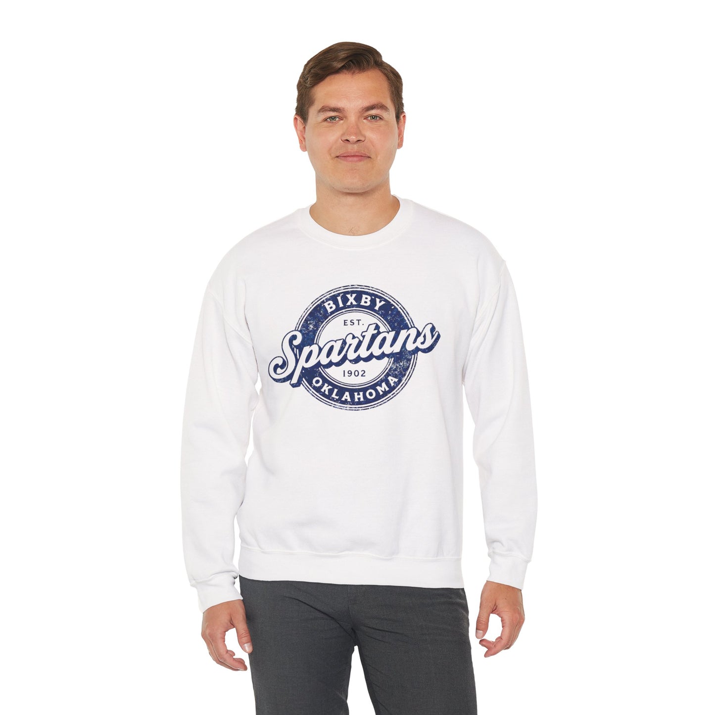 Bixby Spartans Vintage Oklahoma Crewneck Gildan Sweatshirt