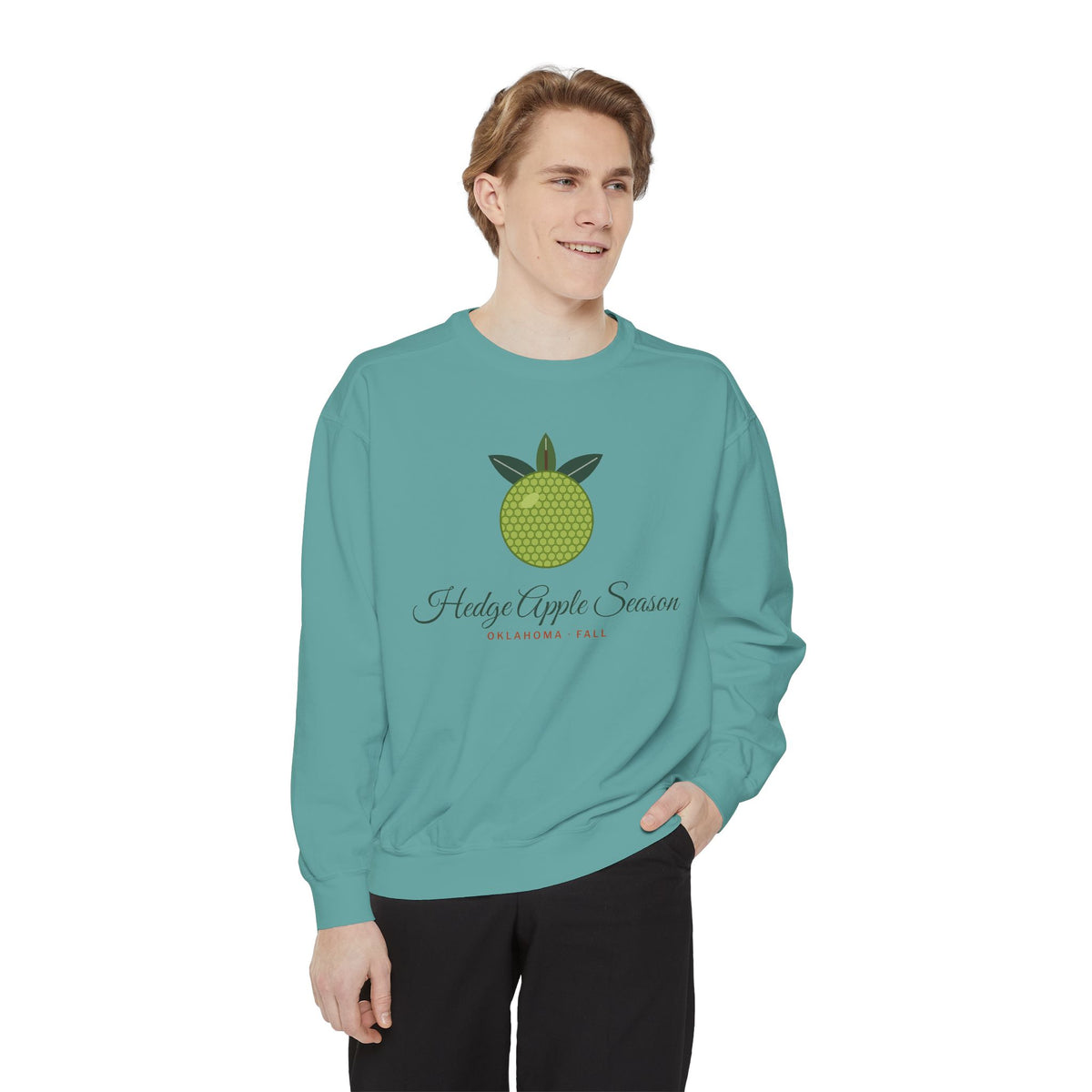 Hedge Apple Season Oklahoma Crewneck Sweatshirt | Comfort Colors