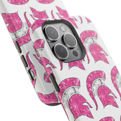 Bixby Spartan Pink Bling Logo Impact Resistant iPhone Case
