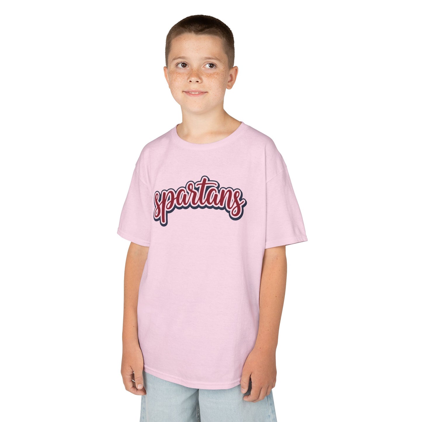 Spartans Retro Script Youth Gildan Shirt