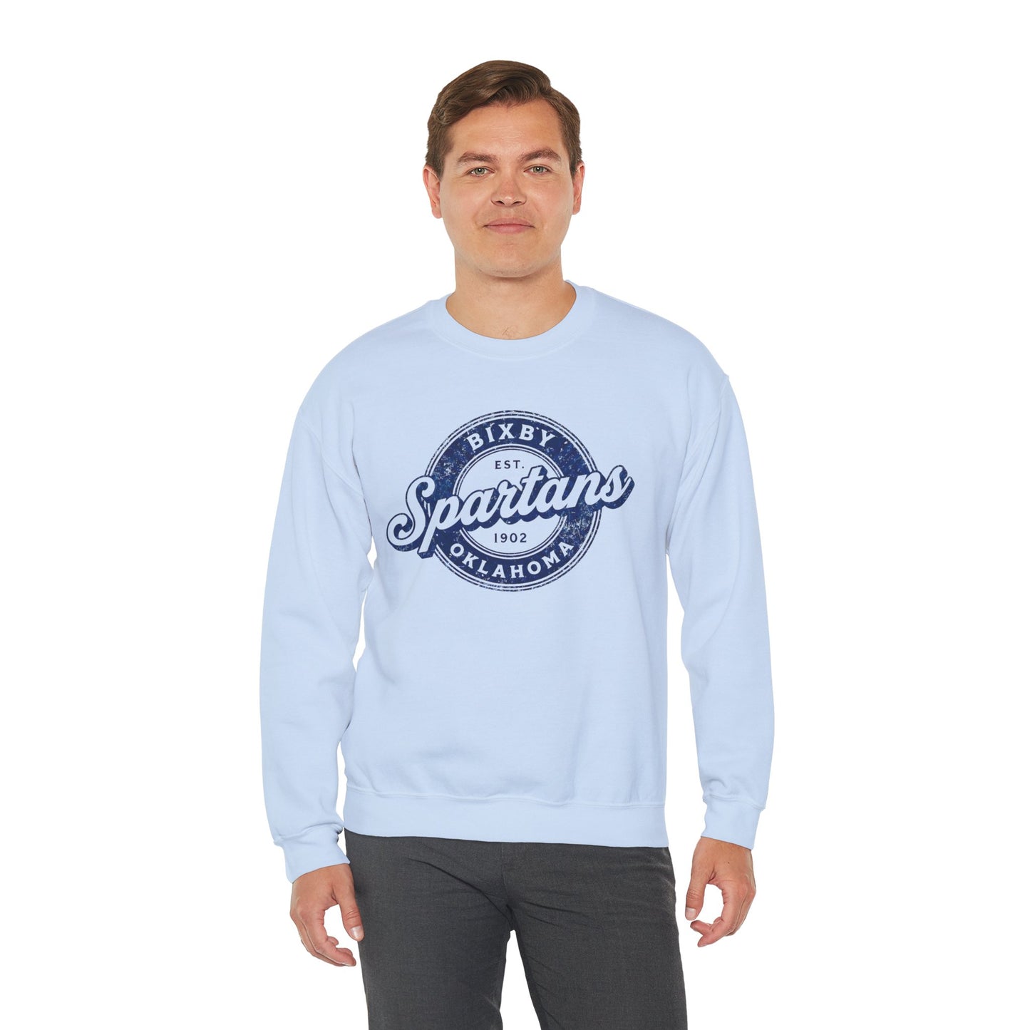 Bixby Spartans Vintage Oklahoma Crewneck Gildan Sweatshirt