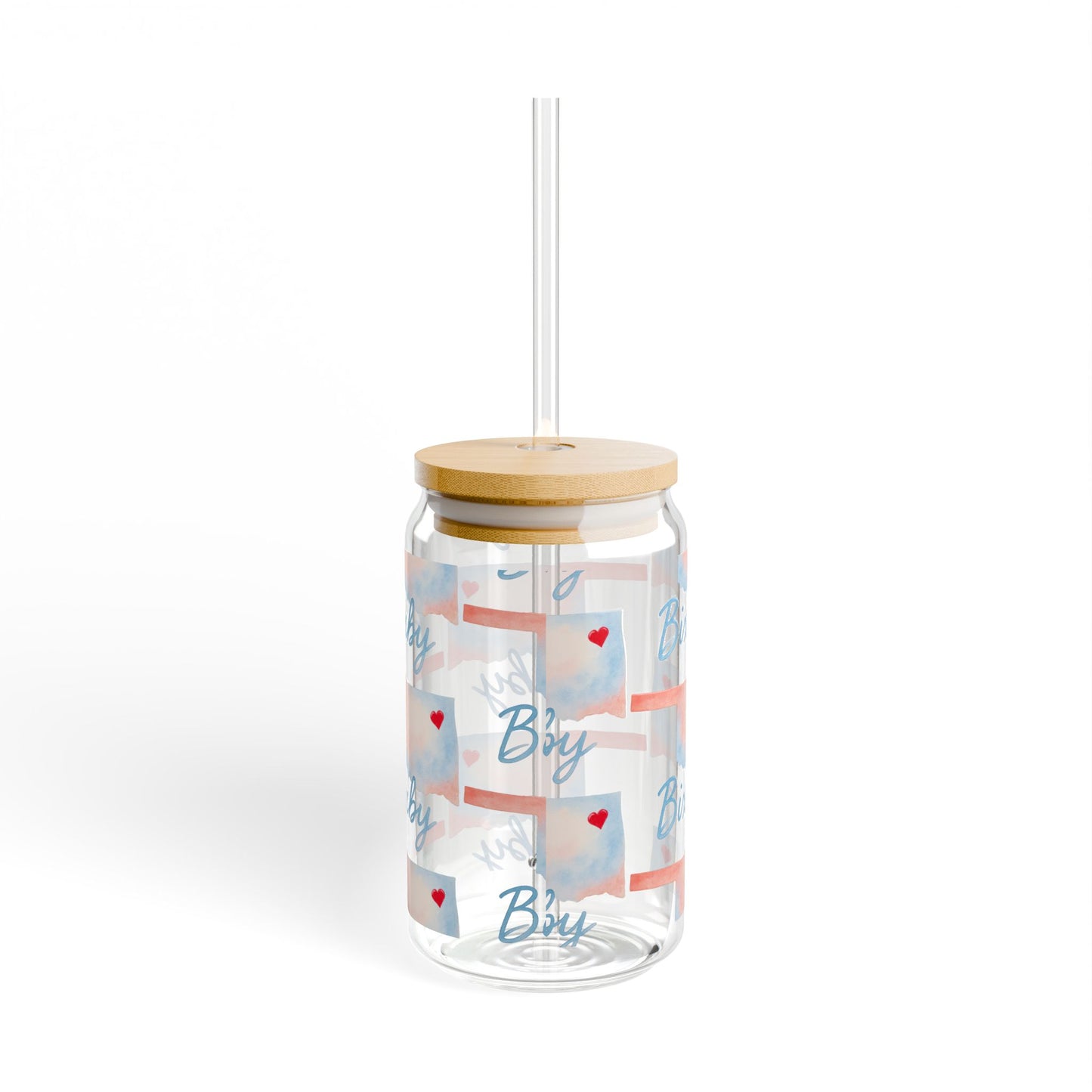 Bixby OK Watercolor 16 Ounce Sipper Glass