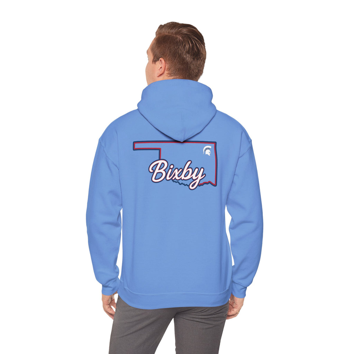 Bixby Spartans OK White Spartan Logo Hoodie