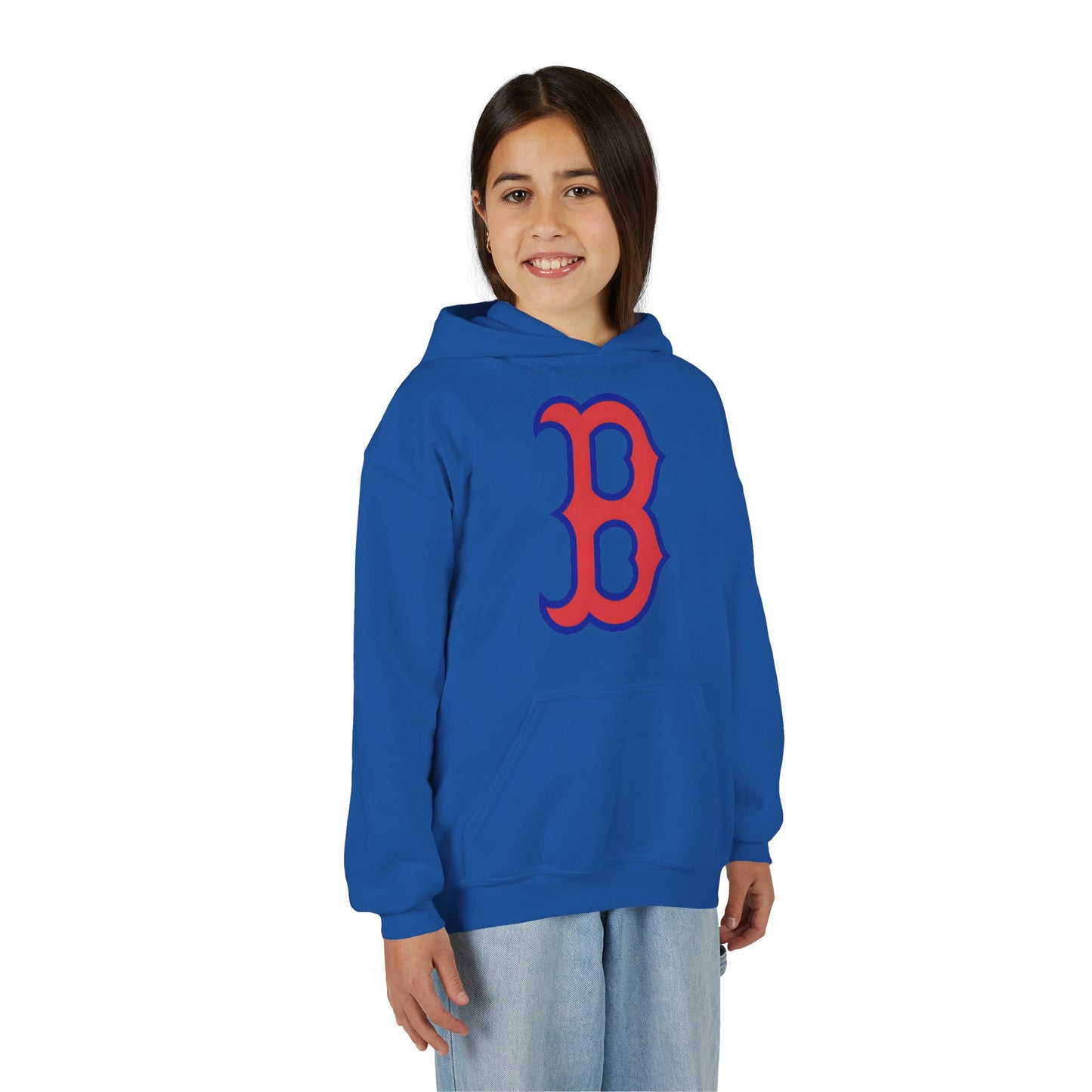 Youth Hoodie with Red & Blue 'B' Logo Youth Gildan Hoodie
