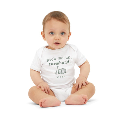 Pick Me Up, Farmhand Baby Bodysuit