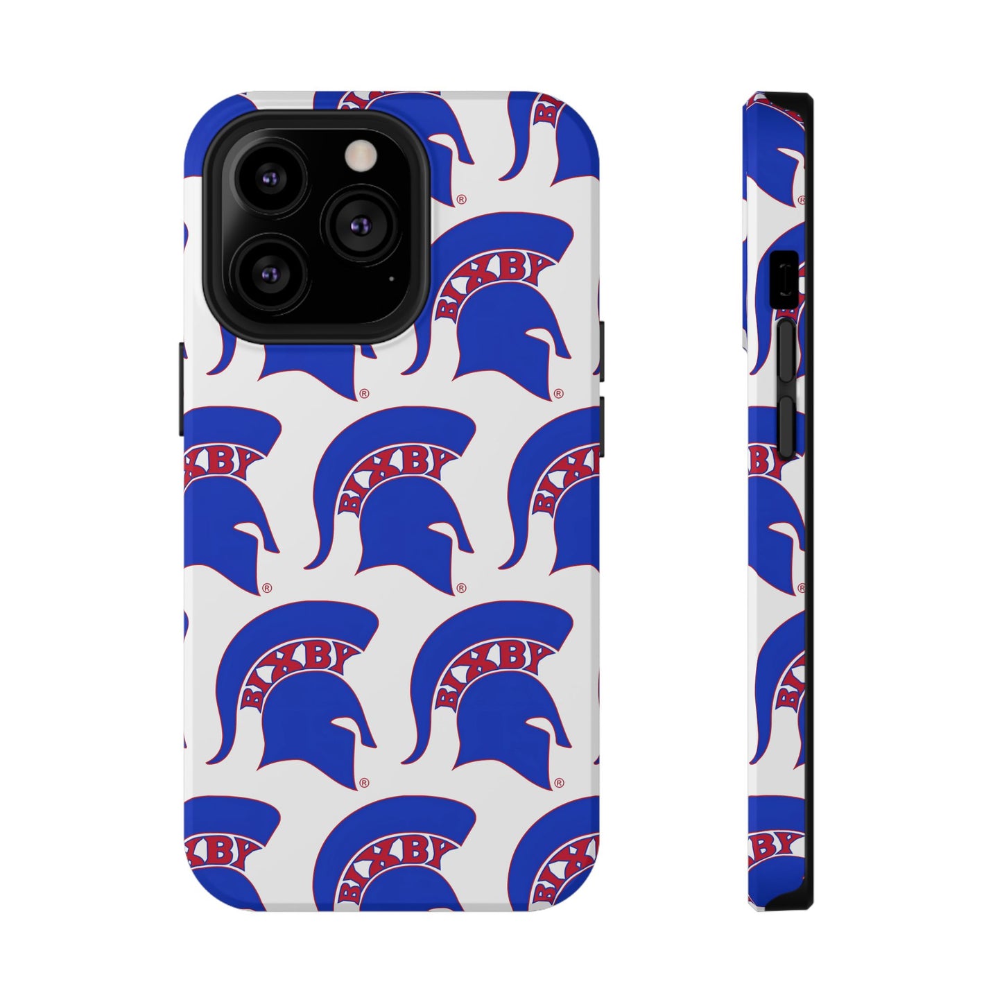 Bixby Spartan Blue Logo Impact Resistant iPhone Case