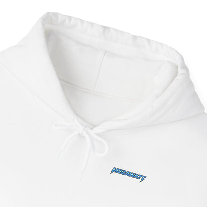 RV Megawatt Hoodie — Retro Camper Graphic Pullover with Sponsor Sleeve Logos