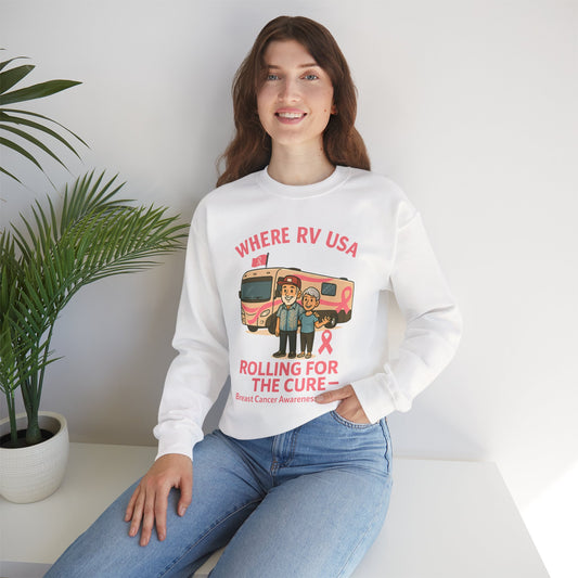 Where RV USA Breast Cancer Awareness Gildan Sweatshirt