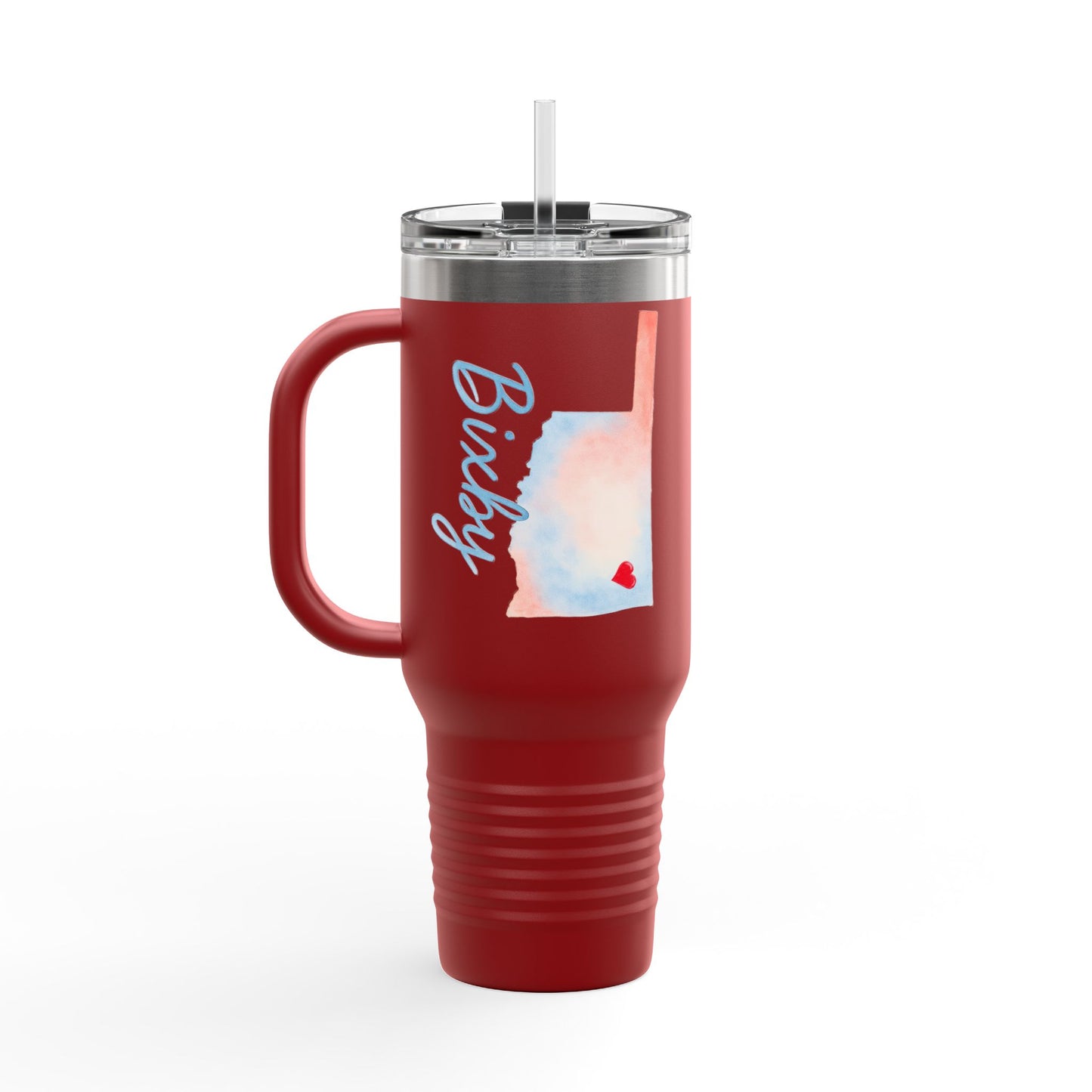 Bixby OK Watercolors 40 Ounce Insulated Travel Mug