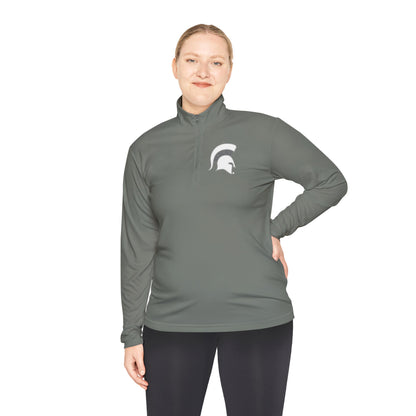 Spartan White Logo Quarter-Zip Pullover