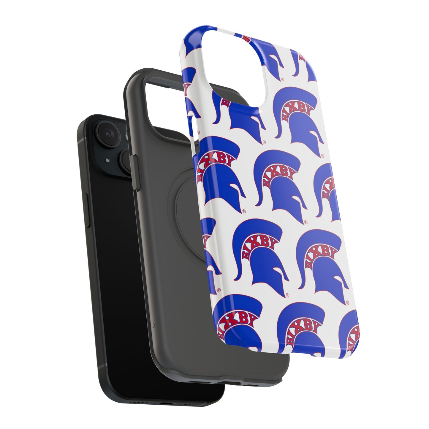 Bixby Spartan Blue Logo Impact Resistant iPhone Case