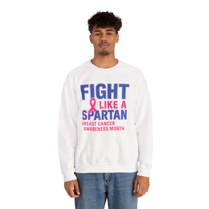 Fight Like A Spartan Breast Cancer Awareness Gildan Sweatshirt