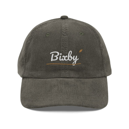 Bixby Garden Script Embroidered Corduroy Dad Cap