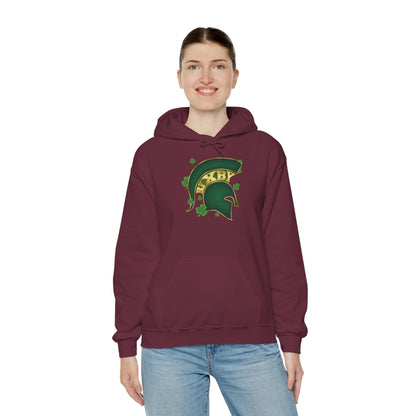 St. Patty's Good Luck Spartan Helmet Adult Gildan Hoodie