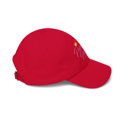 Passenger Princess Dad Cap – Embroidered White Baseball Hat with Pink Script and Crown