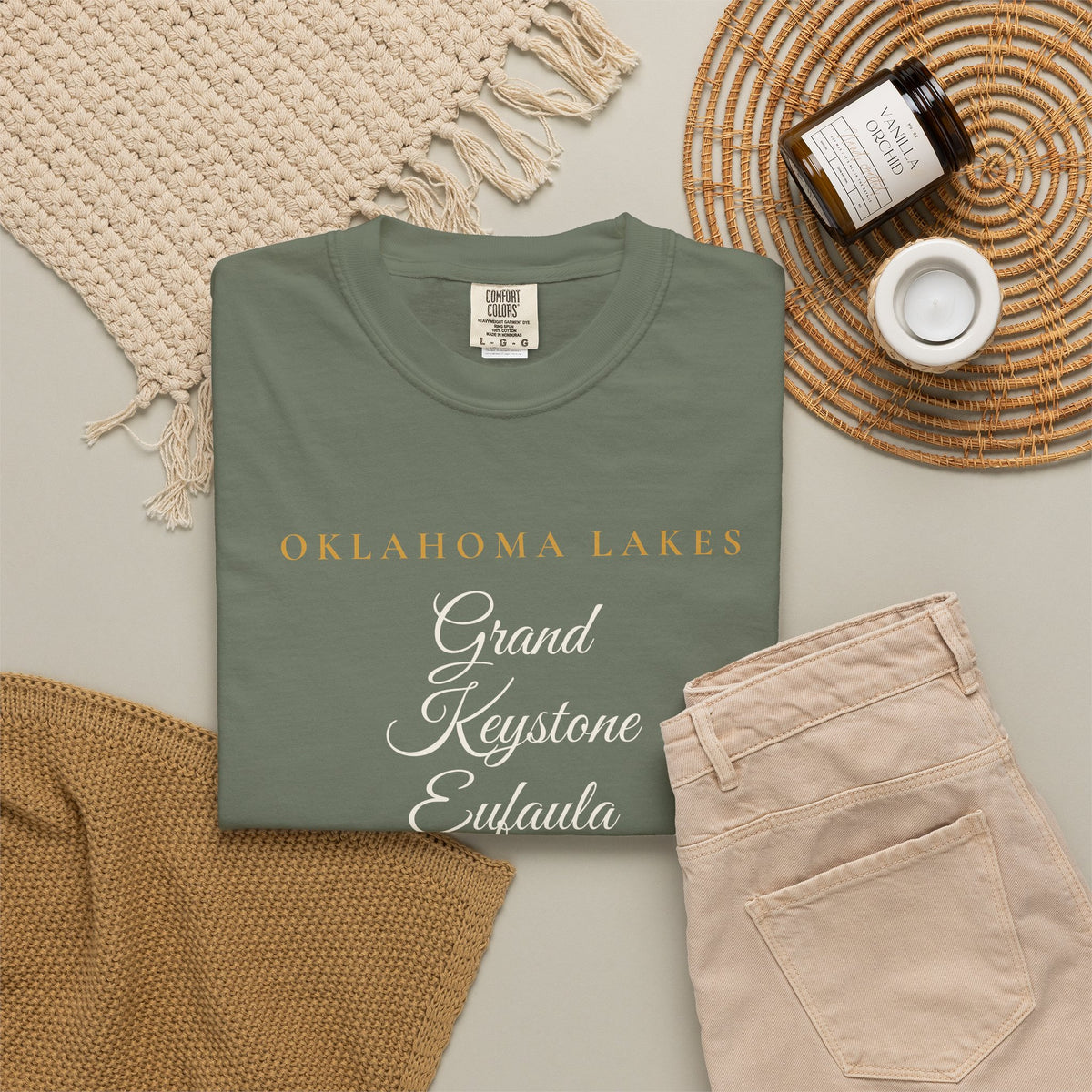 Oklahoma Lakes Tee | Comfort Colors