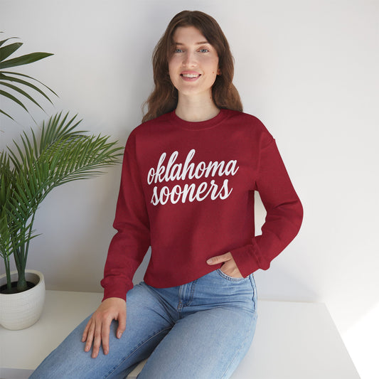 White Sooners Standard Gildan Sweatshirt