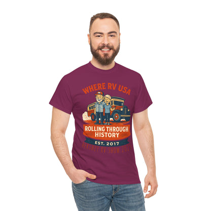 Where RV USA Rolling Through History Limited Edition Tee