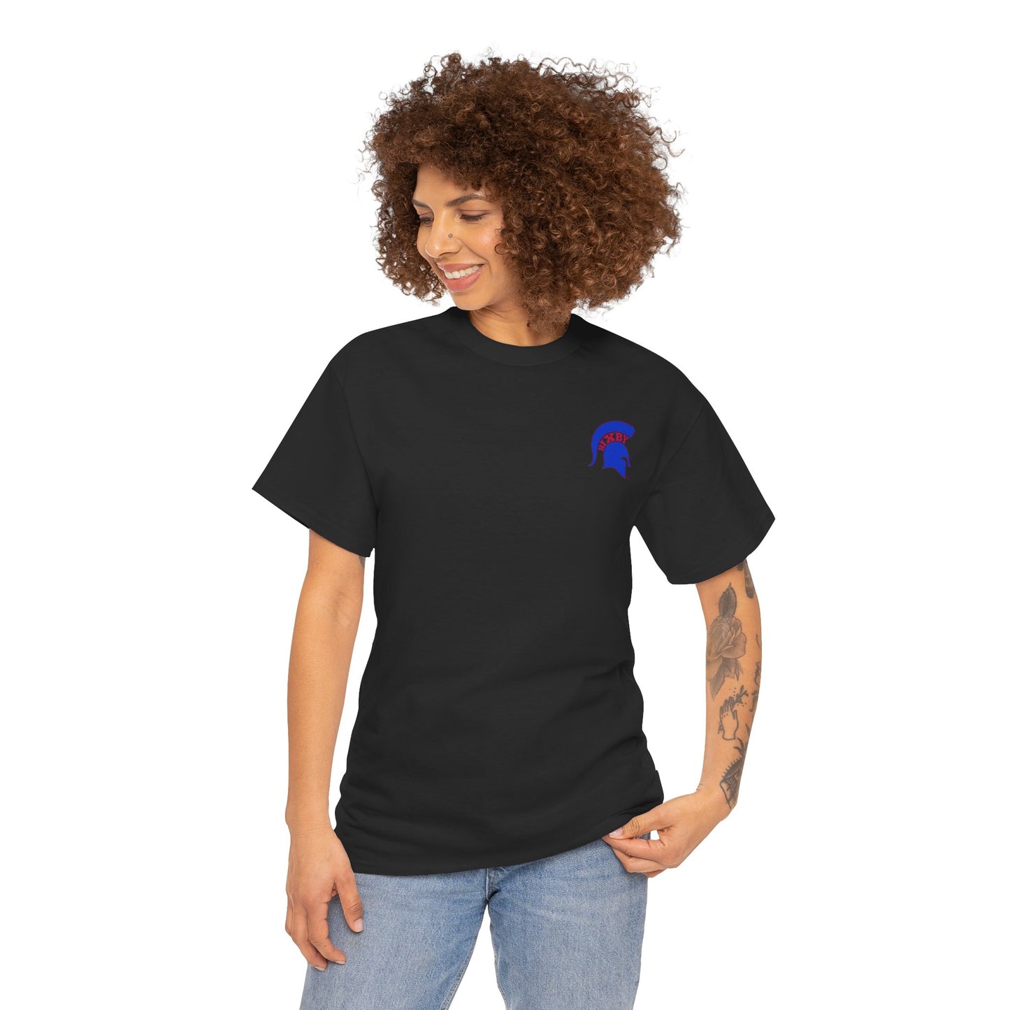 Spartan Blue Logo Gildan Tee