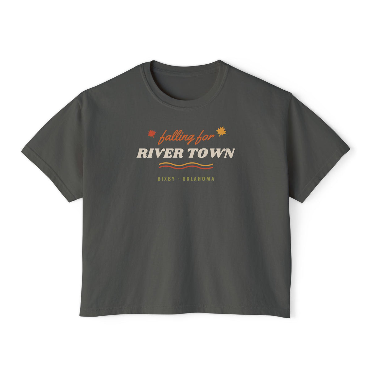 Falling for River Town Boxy Comfort Colors Tee