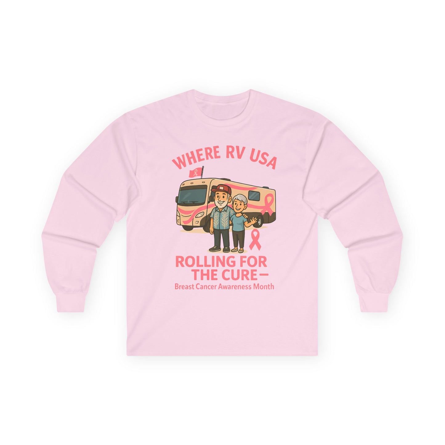 Where RV USA Breast Cancer Awareness Gildan Long Sleeve Shirt