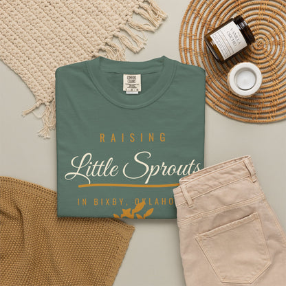 Raising Little Sprouts in Bixby Comfort Colors Tee