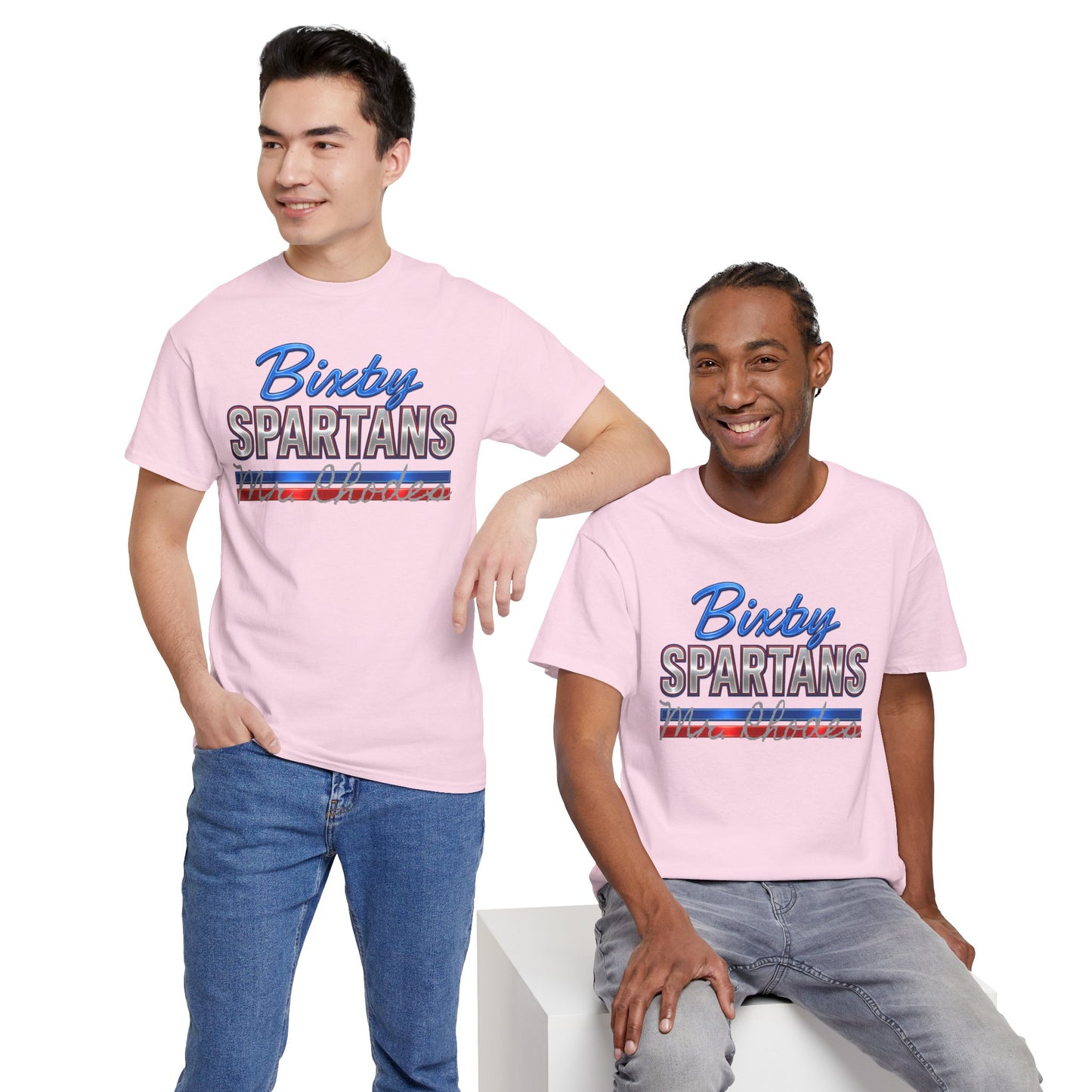 Personalized Bixby Spartans Metallic Gildan Tee