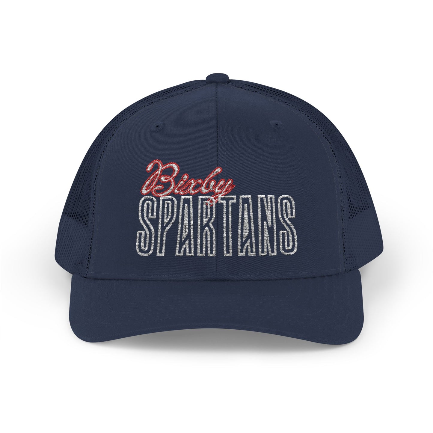 Bixby Spartan Cursive Embroidered Trucker Snapback