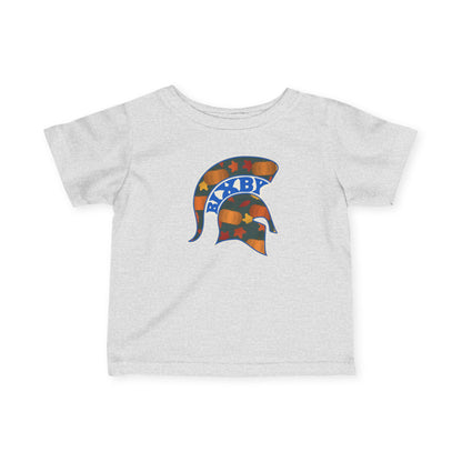 Bixby Spartans Pumpkin Patch Helmet Infant Tee – Baby Fall Pumpkin Shirt