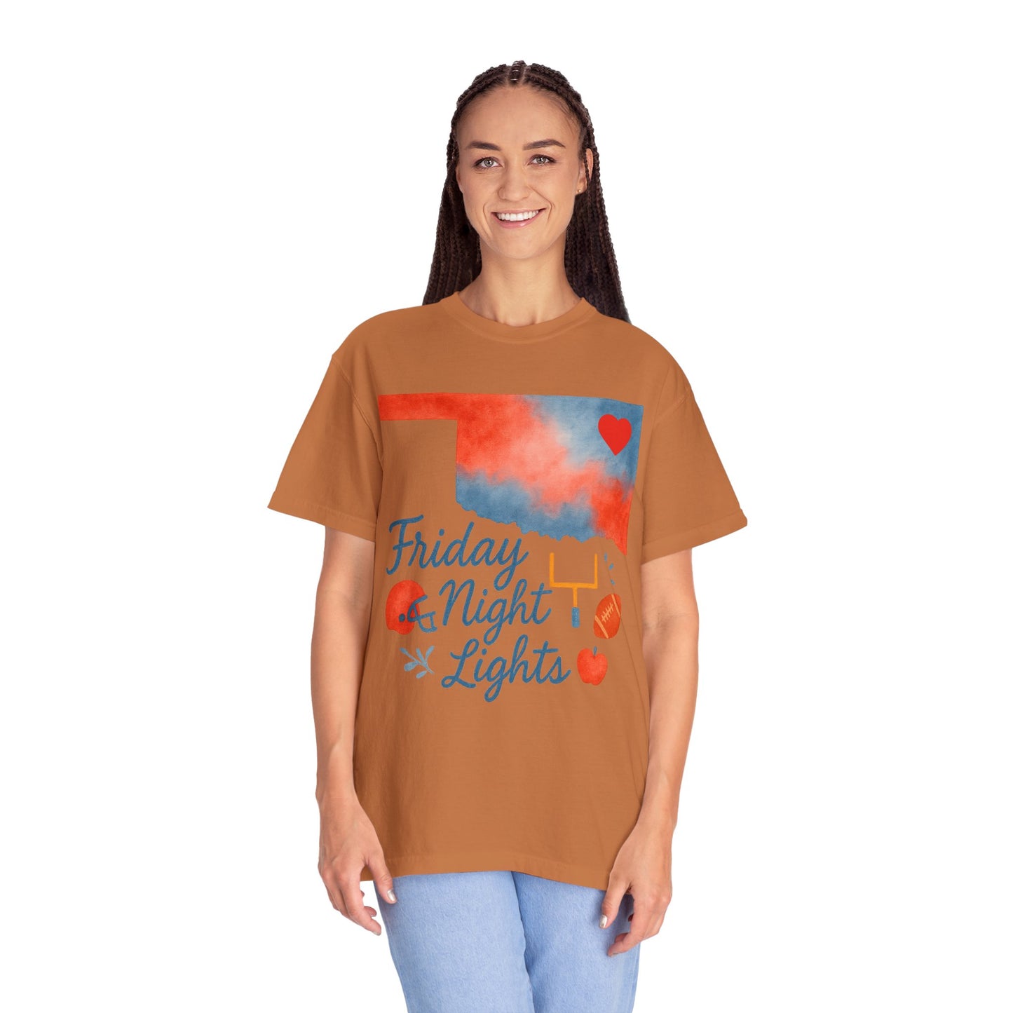 Friday Night Lights Bixby OK Watercolor Comfort Colors Tee