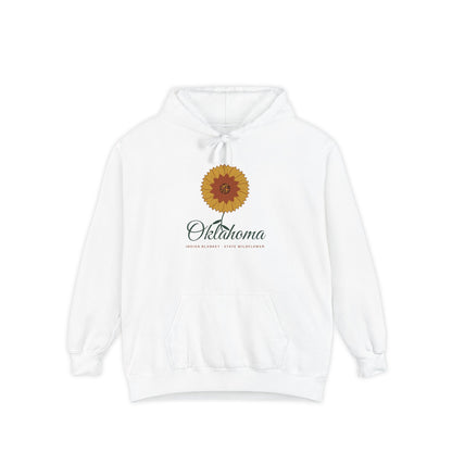 Indian Blanket Garden Script Oklahoma Hoodie | Comfort Colors