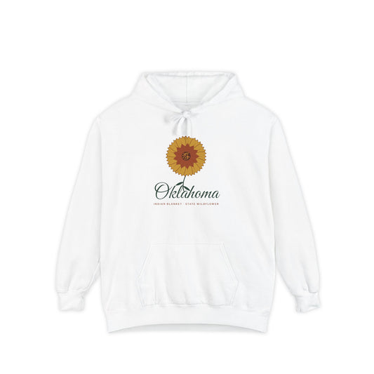 Indian Blanket Garden Script Oklahoma Hoodie | Comfort Colors