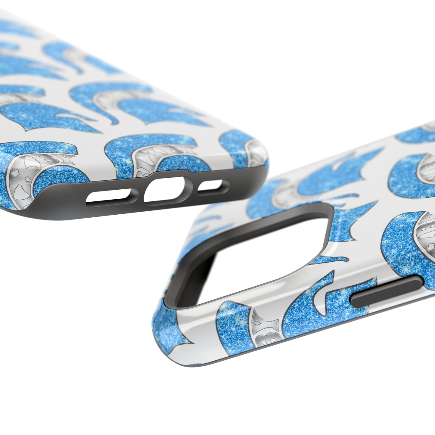 Bixby Spartan Blue Bling Logo Impact Resistant iPhone Case