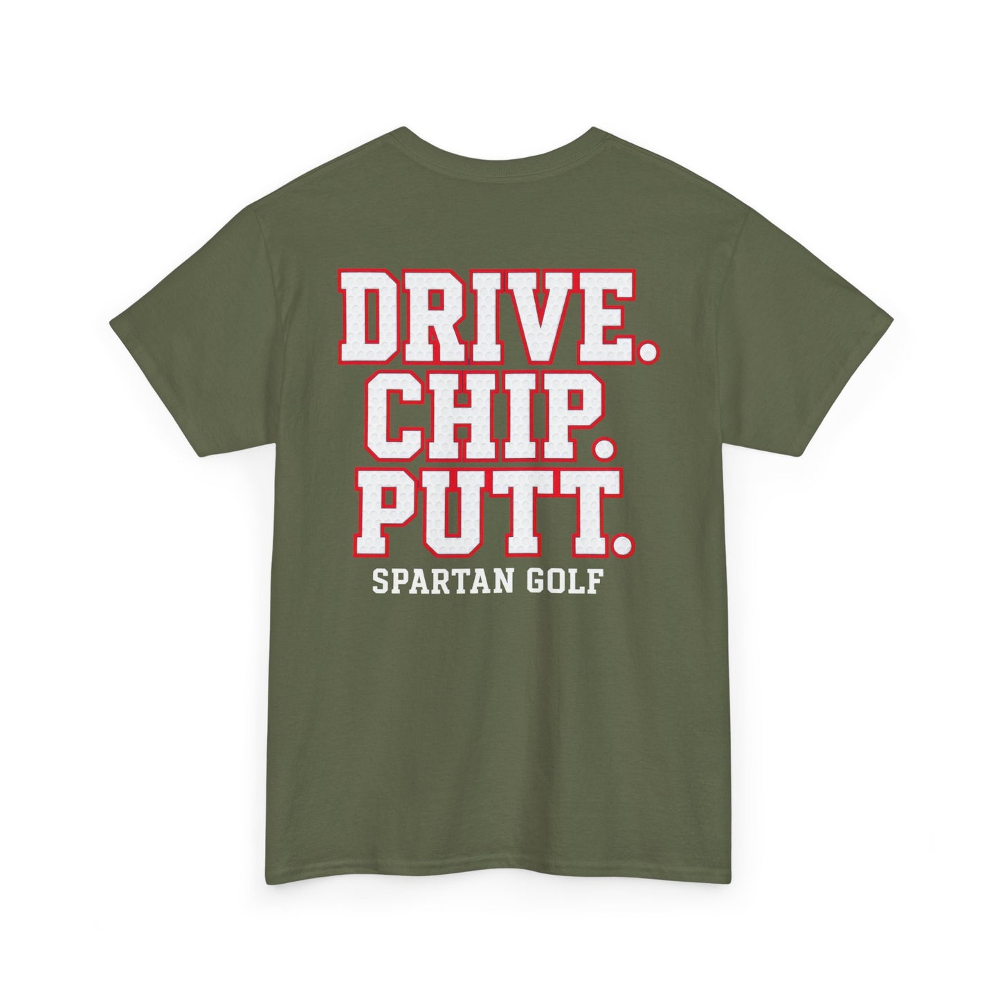 Drive. Chip. Putt. Spartan Golf Gildan Tee