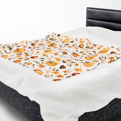 Autumn Vibes Velveteen Plush Blanket