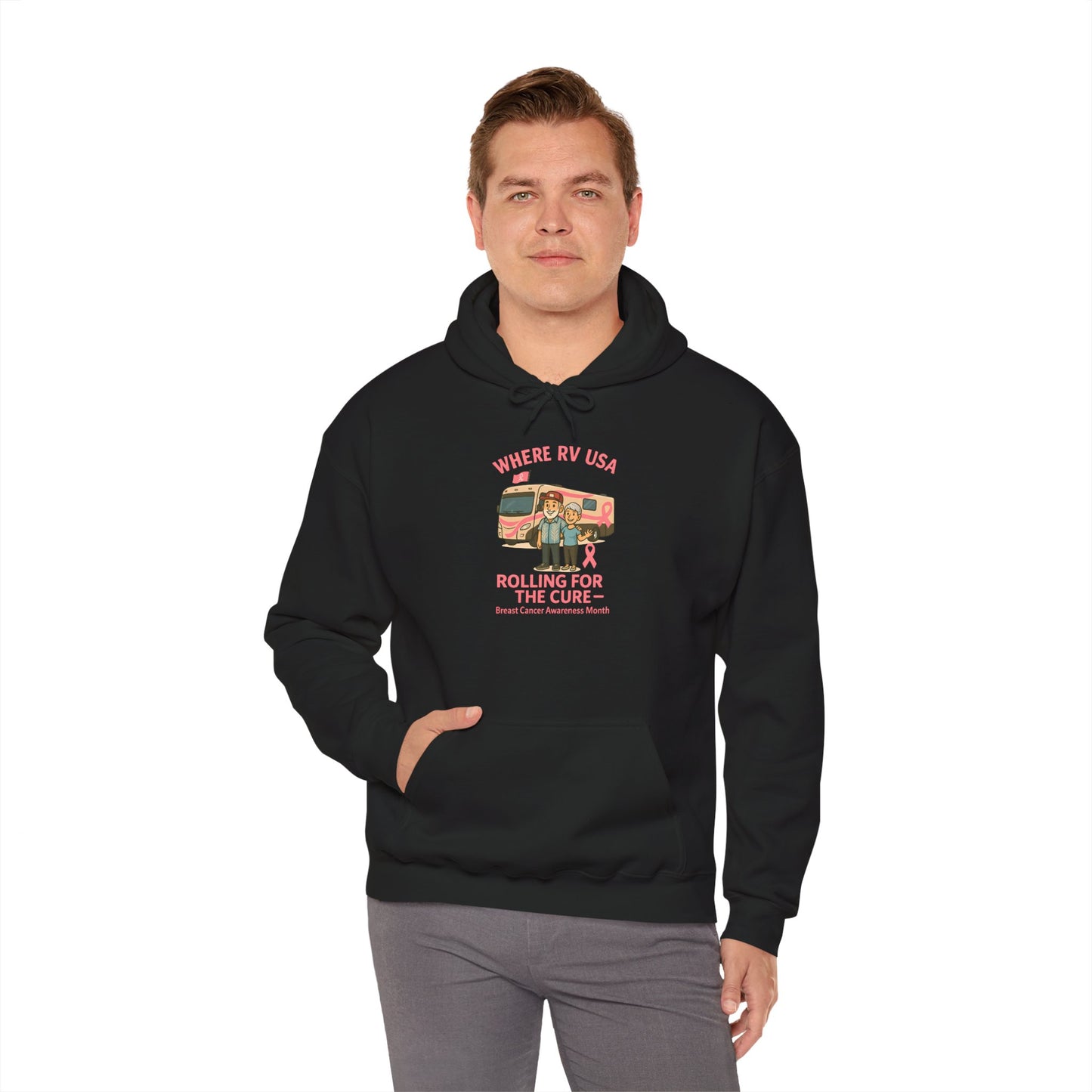 Where RV USA Breast Cancer Awareness Gildan Hoodie