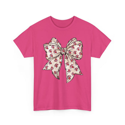 Spartan Helmet Pattered Bow Gildan Tee