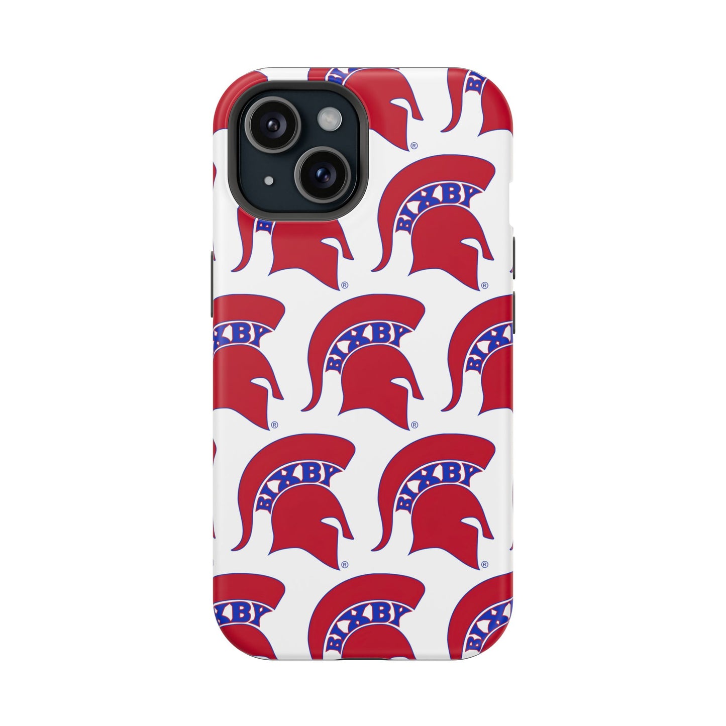 Bixby Spartan Red Logo Impact Resistant iPhone Case
