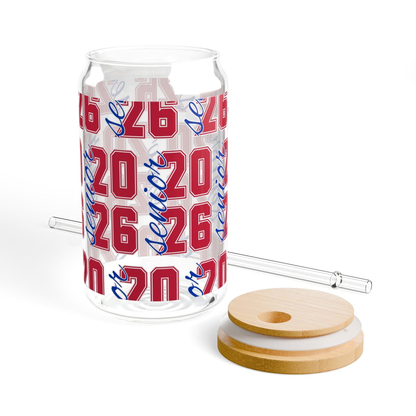 Bixby Spartan Senior Class 2026 Glass Sipper Cup