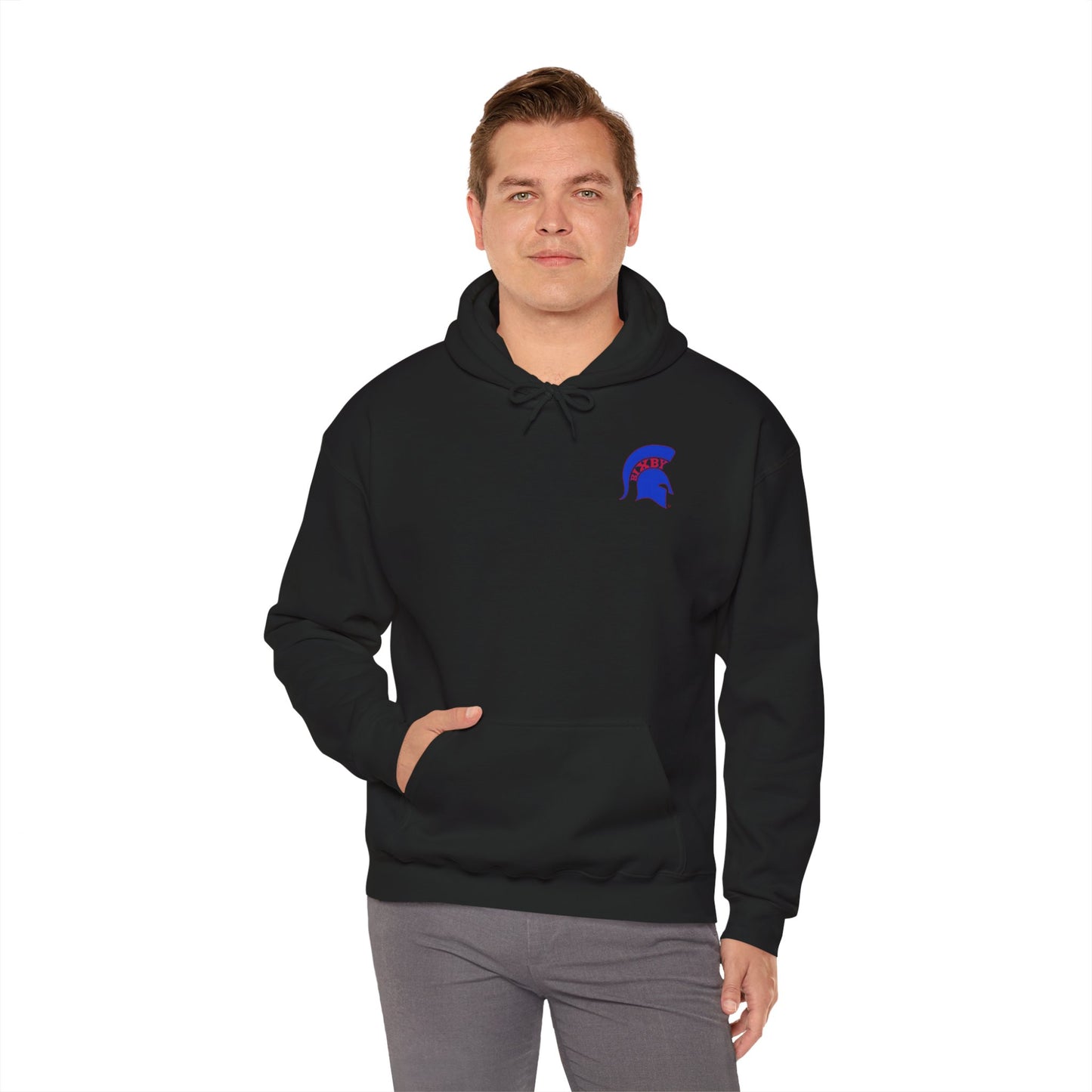 Spartan Blue Logo Gildan Hoodie