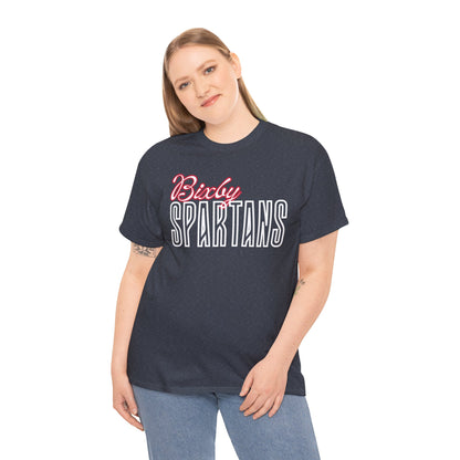 Bixby Spartans Cursive Gildan Tee