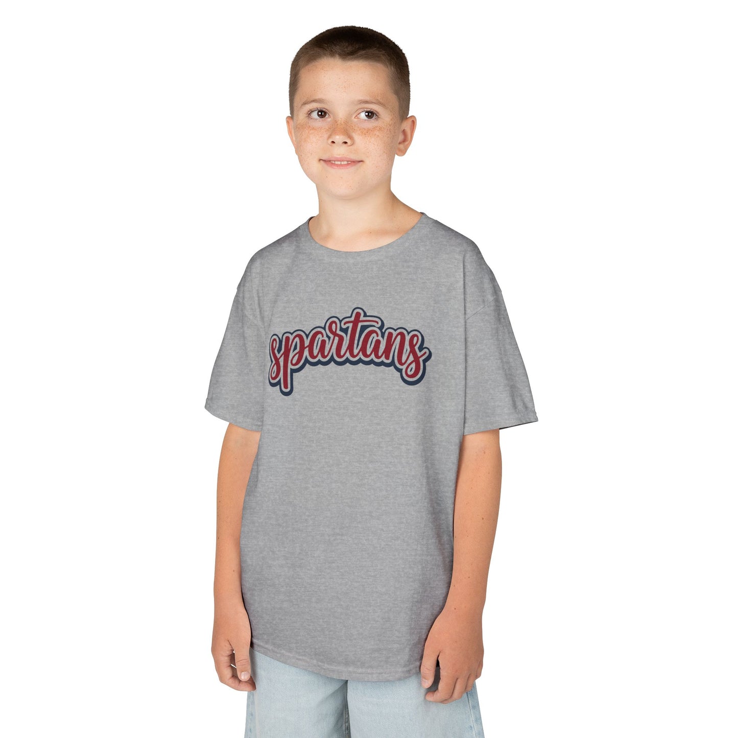 Spartans Retro Script Youth Gildan Shirt