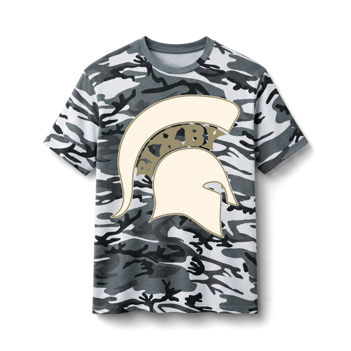 Bixby Spartans Camo Spartan Helmet Tee