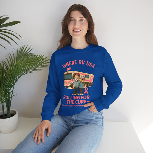 Where RV USA Breast Cancer Awareness Gildan Sweatshirt