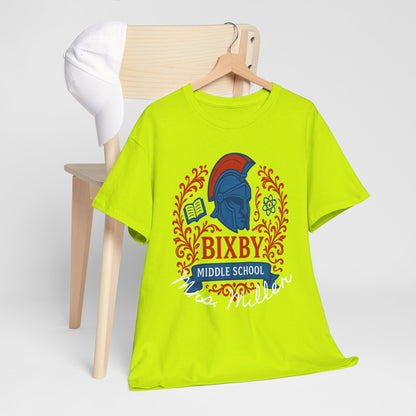 Floral Personalized Bixby Middle School Spartan Gildan Tee
