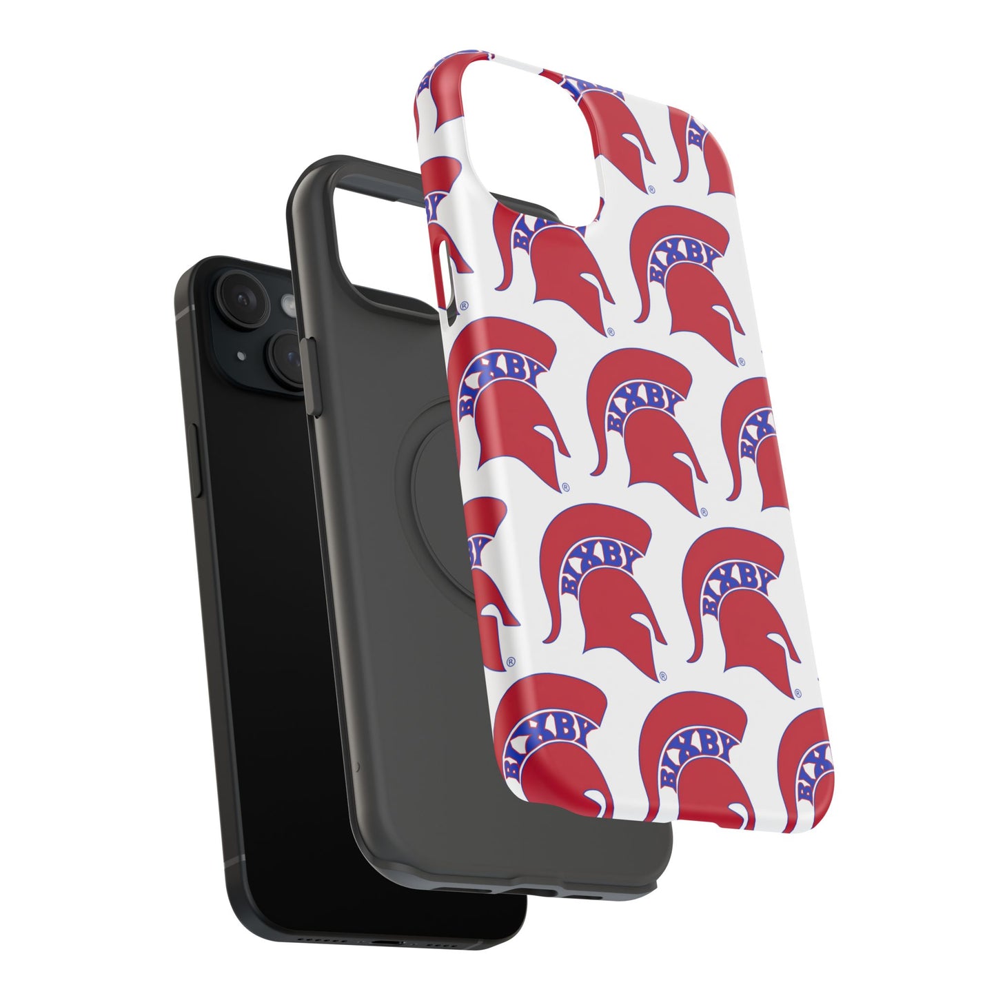 Bixby Spartan Red Logo Impact Resistant iPhone Case