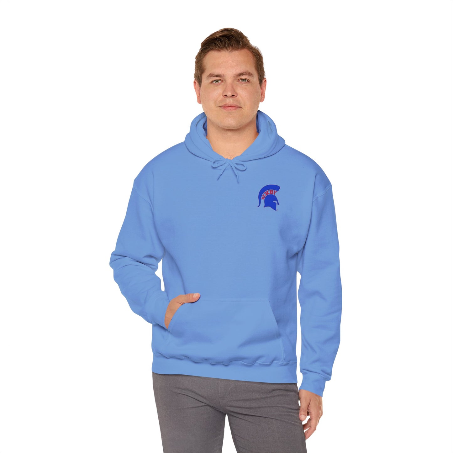 Spartan Blue Logo Gildan Hoodie