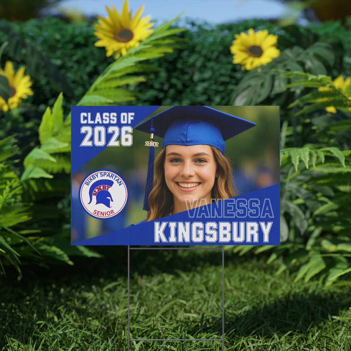 Bixby Spartan Senior Graduate Yard Sign