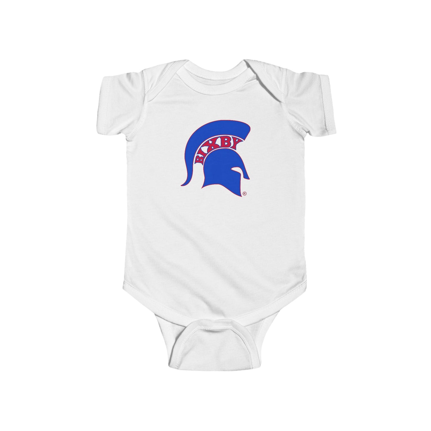Baby Spartan Blue Logo Rabbit Skins Onesie