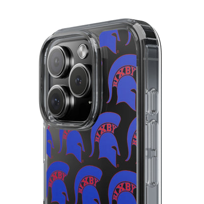 Spartan Blue Logo Clear Apple Phone Case